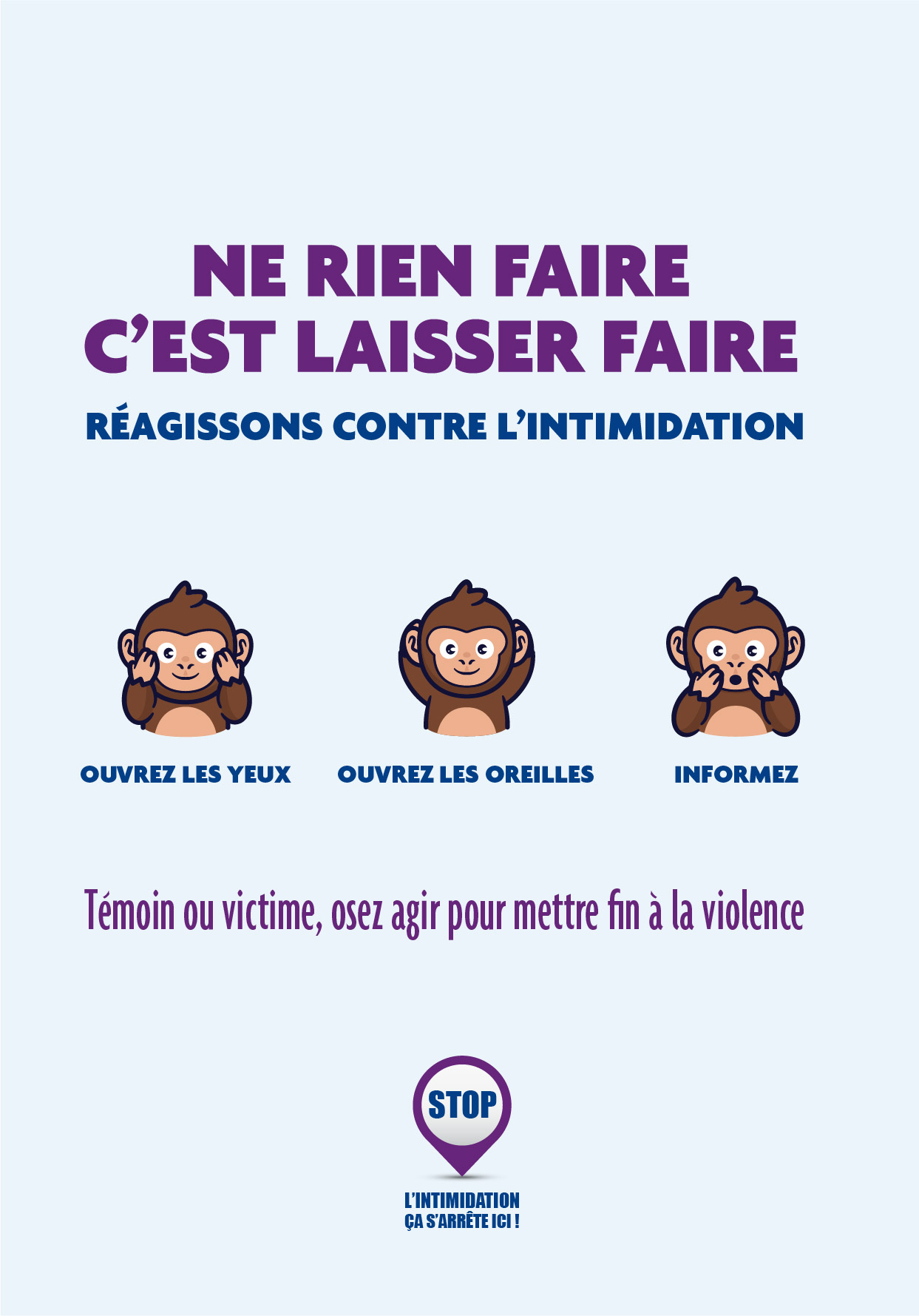 Réagissons contre l'intimidation